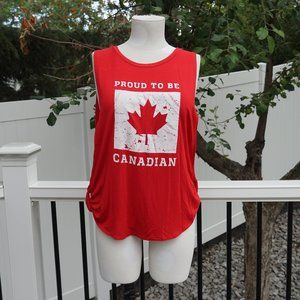 Proud to be Canadian Red Muscle Tank